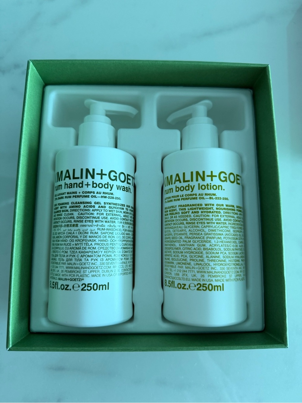Malin+Goetz Green Hand & Body Wash - 250ml